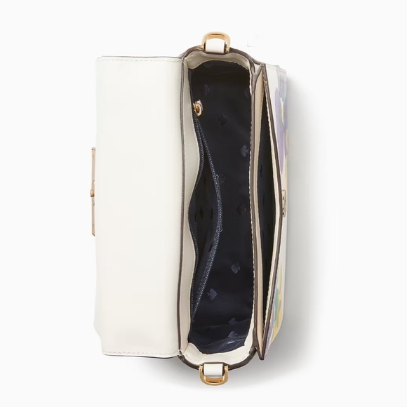 ♠️Kate Spade Reegan Pansy Toss Top Handle Satchel Crossbody Bag, Parchment NWT - Picture 7 of 12